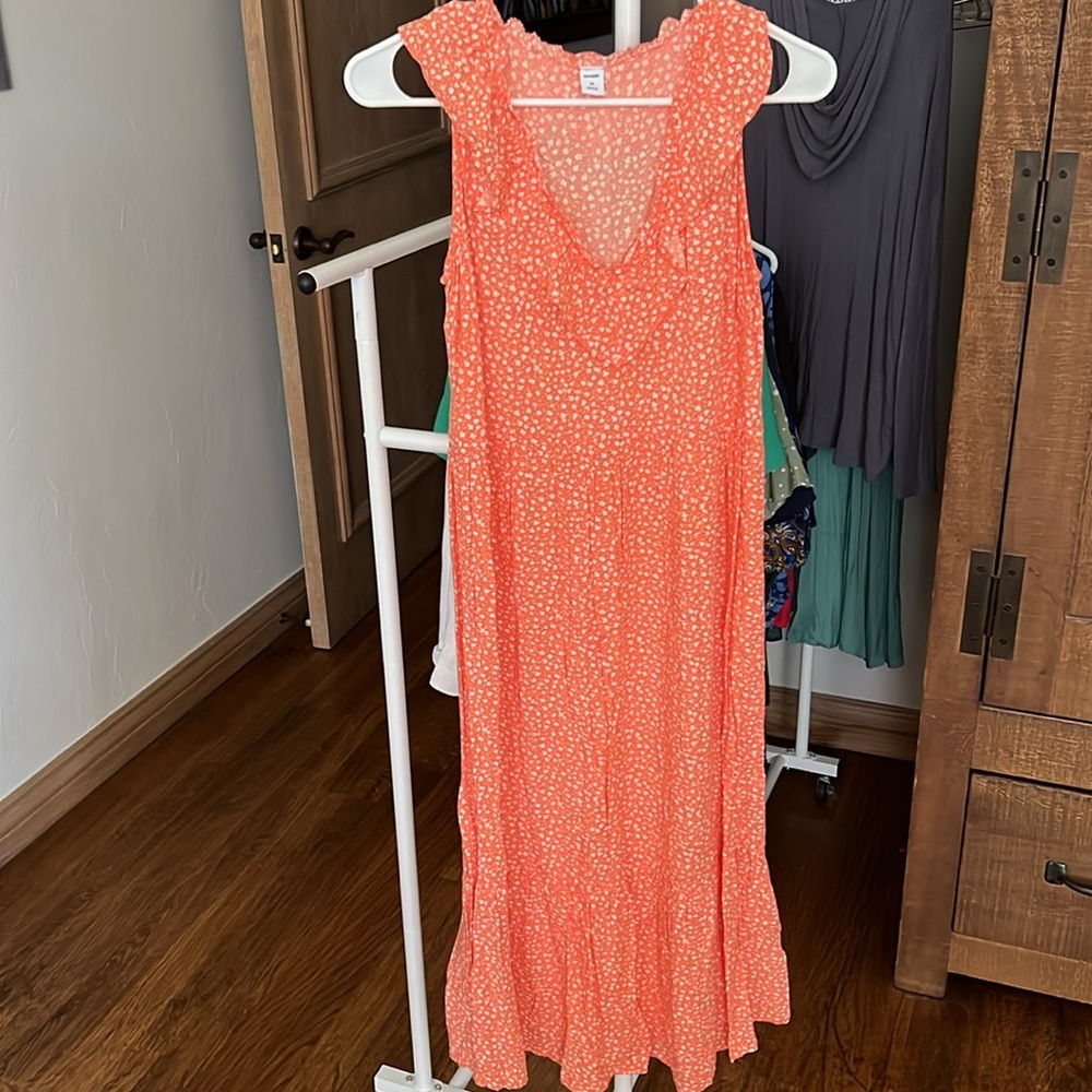 Women’s orange floral dress